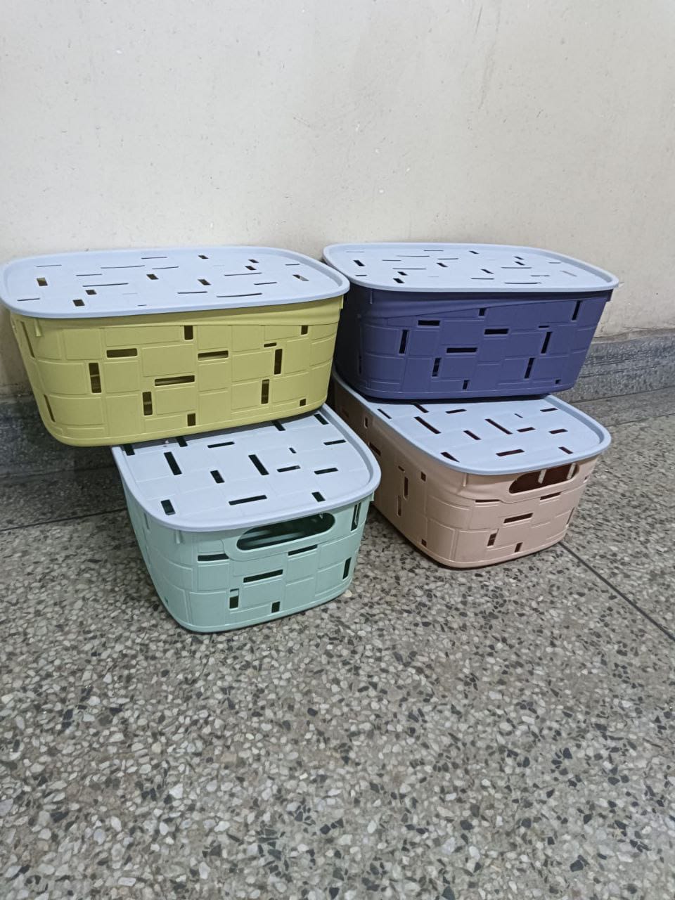 Multipurpose sundries storage baskets with lid product image 3