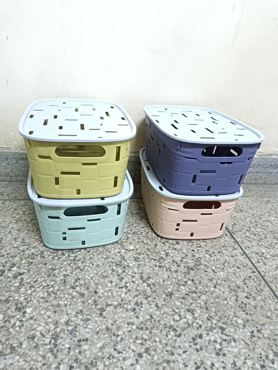 Multipurpose sundries storage baskets with lid product image 5