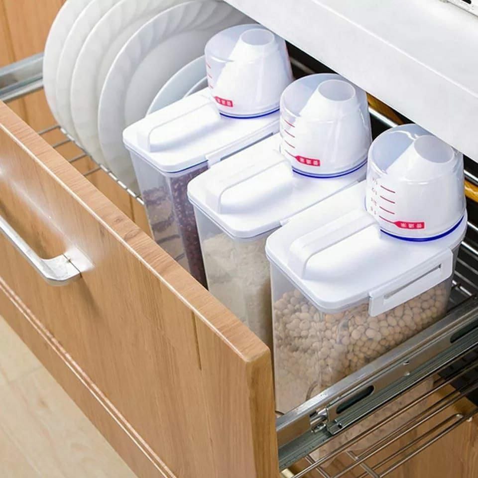 Cereal  Storage Container with measuring cup and handle product image 2