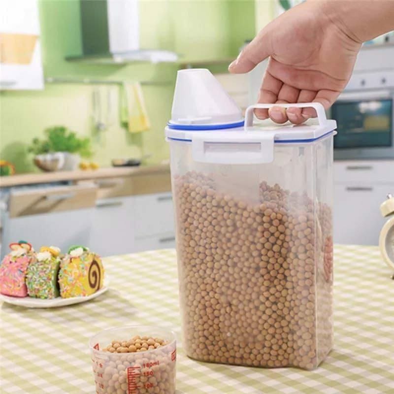 Cereal  Storage Container with measuring cup and handle product image 4