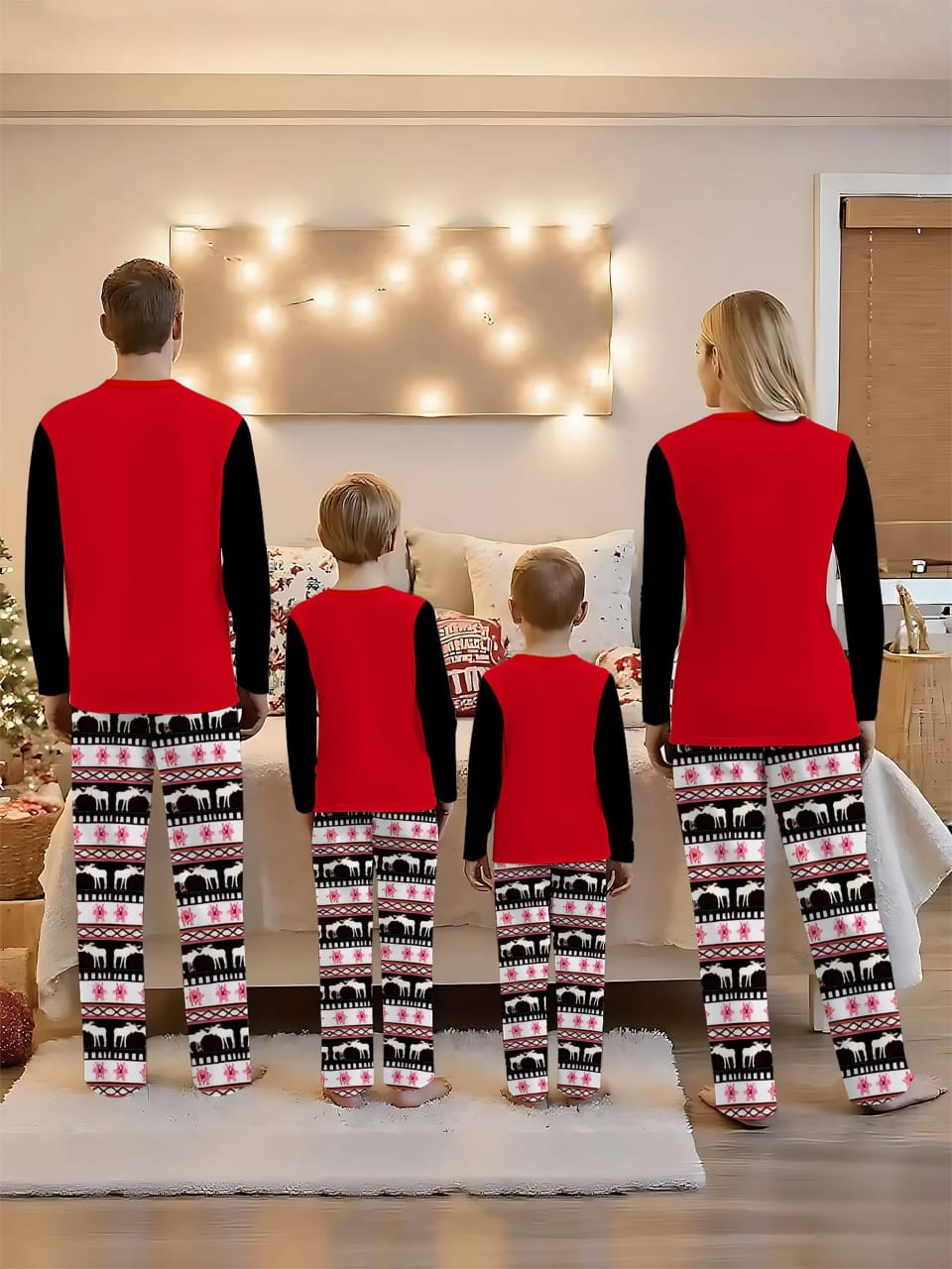 Chrismas pajamas outfit for both adults and kids