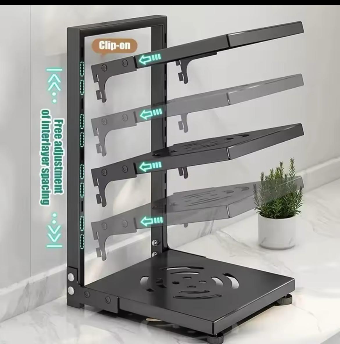 Kitchen adjustable storage rack product image 2
