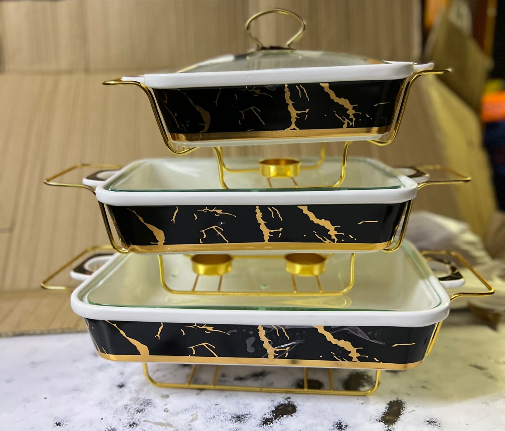 3 pcs chaffing dishes
