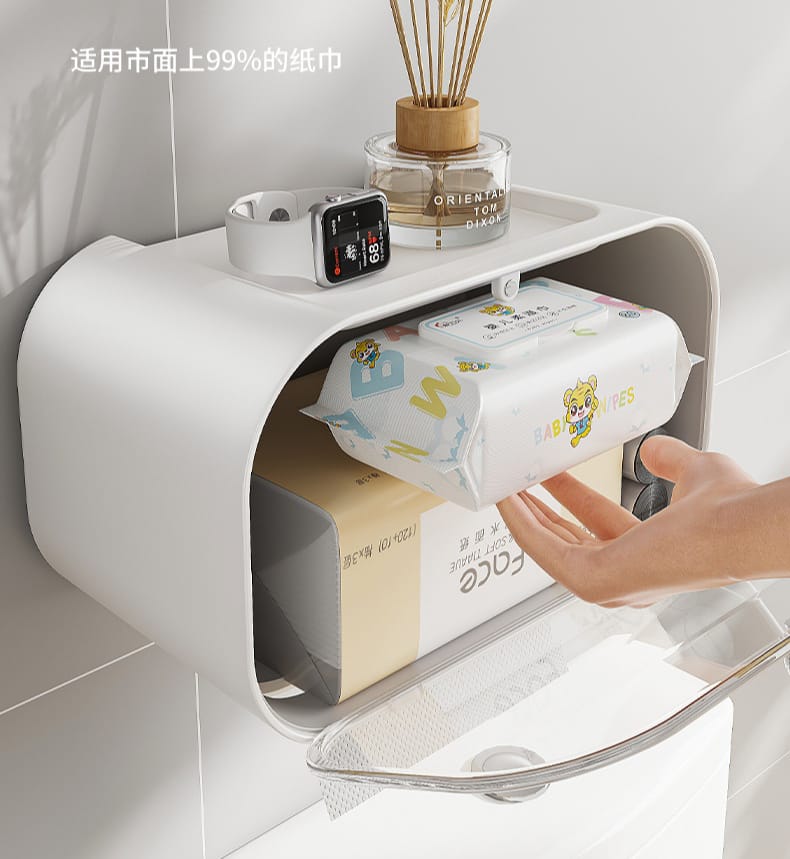 Luxury gold plated wall mounted tissue box product image 4