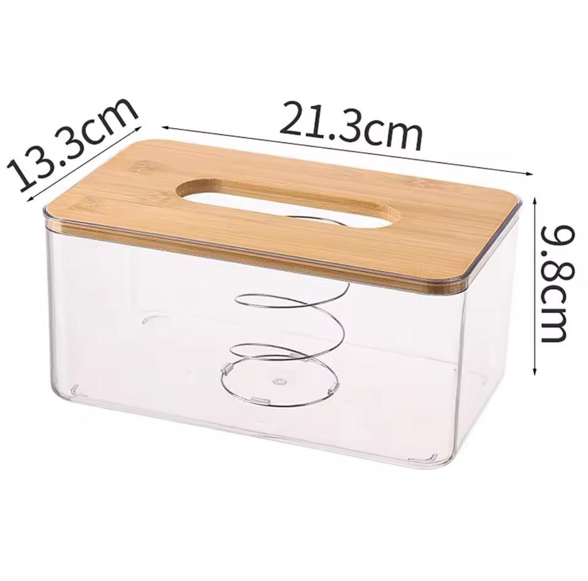Nordic minimalist tissue box /Serviette holder with bamboo lid product image 4