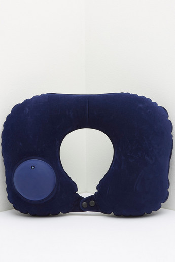 Inflatable travel neck pillow