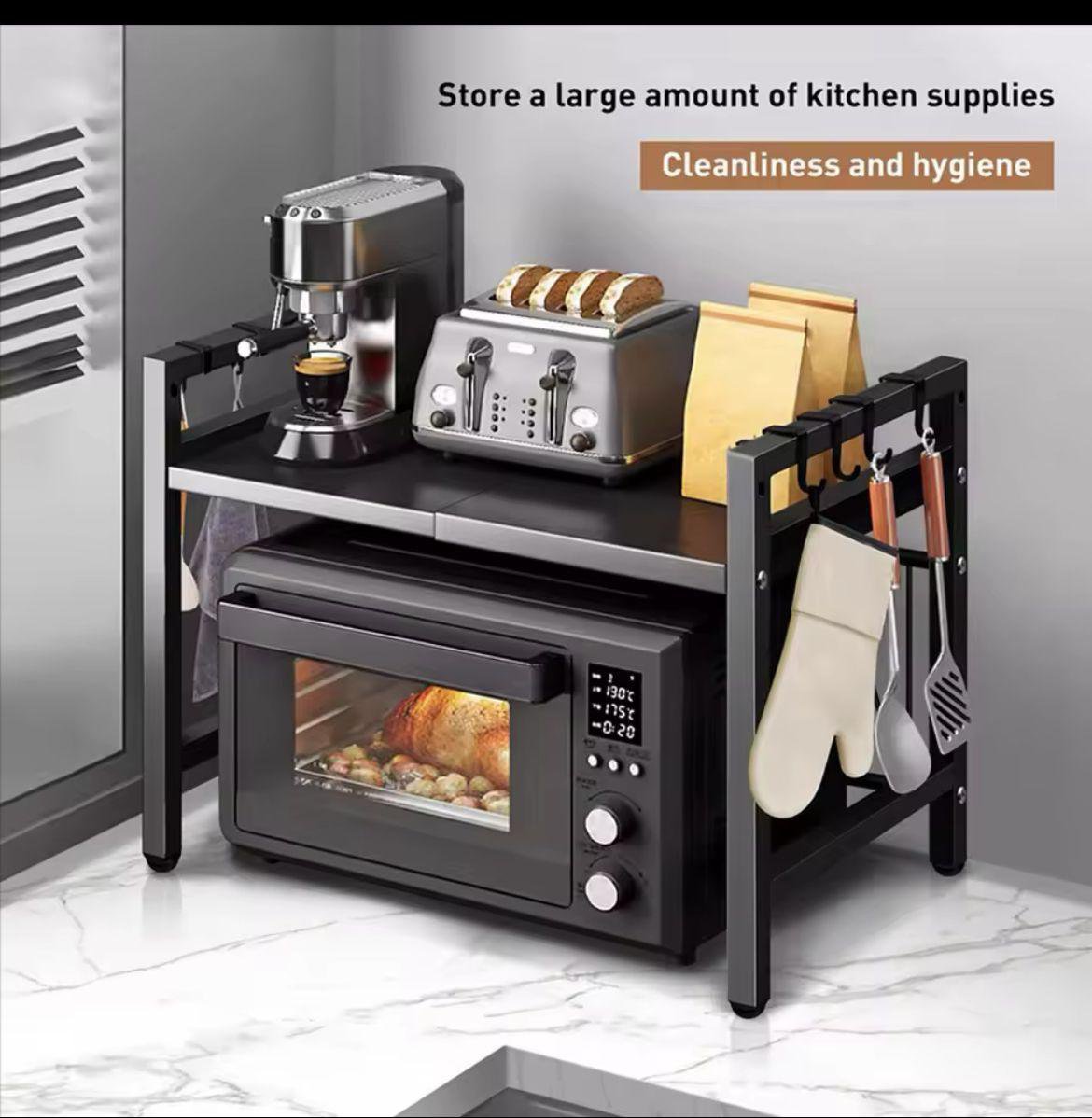 Single layer Heavy-duty Adjustable Microwave Stand product image 3