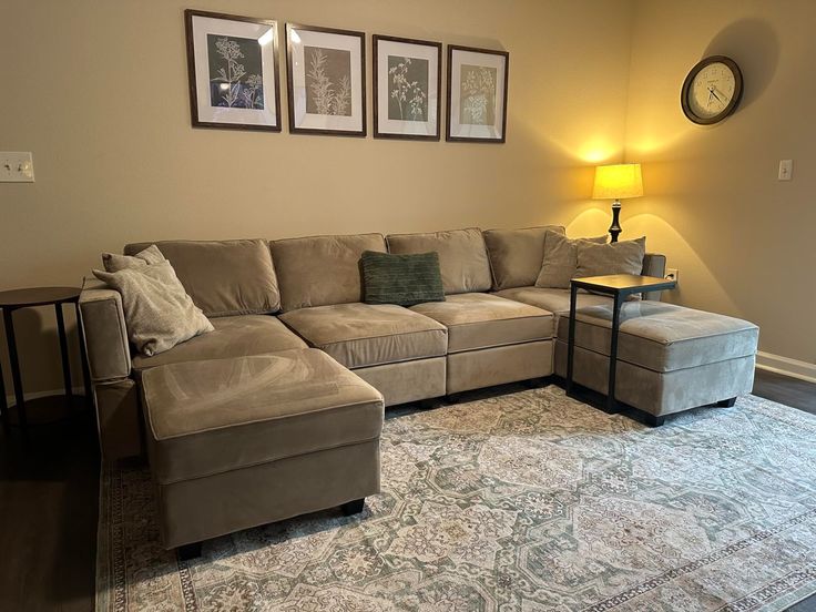 Premium Gray L-shaped Sofa with Spring Cushions