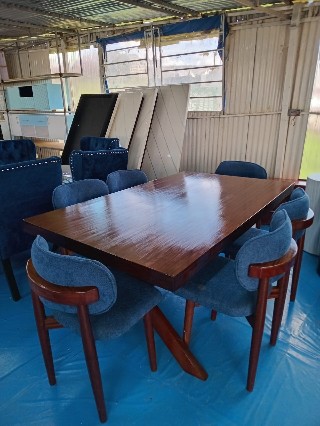 Modern 6-Piece Marble Dining Table Set -Marble top table - Design 14