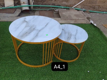Round Coffee Tables -Marble Top 2pieces- Design 9