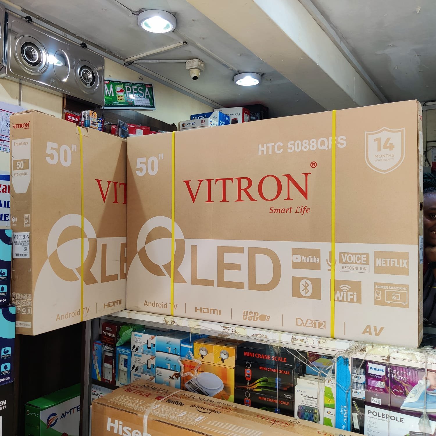 Vitron 50" QLED Smart Android Frameless with Bluetooth‼️